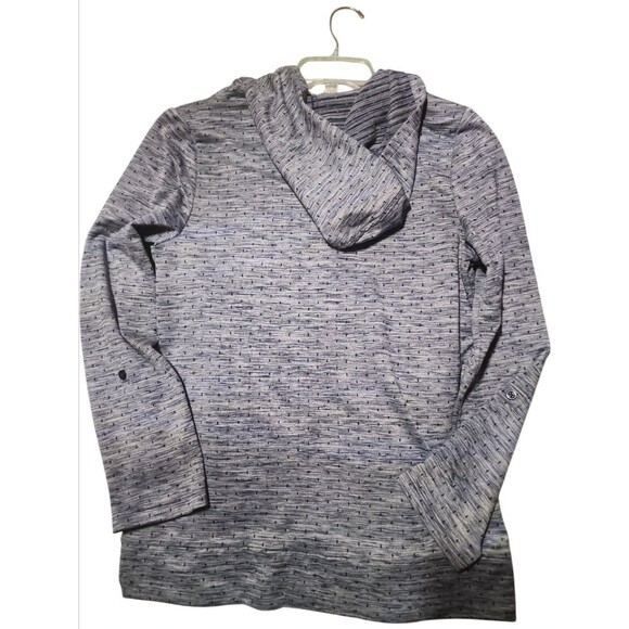 Kim Rogers Women’s Small Blue Cardigan Hoodie Long Sleeve Open Front Pockets - Picture 4 of 6